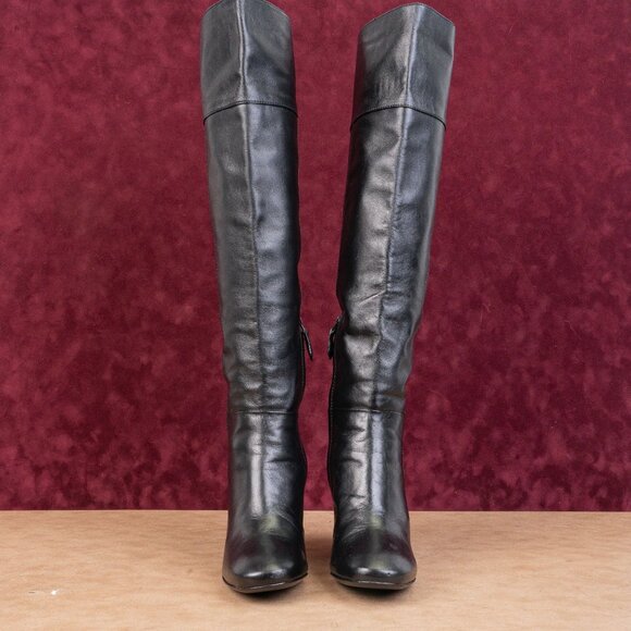 Tory Burch Women Bowie Black Leather Zip Fashion OTK Boots sz 10 - Picture 4 of 10